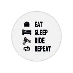 Tapis de souris rond eat sleep motocross