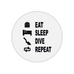 Tapis de souris rond eat sleep plong�e