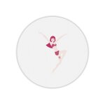 Tapis de souris rond fille robe petit pois