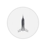 Tapis de souris rond gratte ciel new york Tapis de souris rond gratte ciel new york