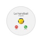 Tapis de souris rond le handball m'appelle
