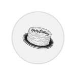 Tapis de souris rond happy birthday cake