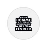 Tapis de souris rond homme parfait n� en f�vrier