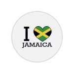 Tapis de souris rond i love drapeau jama�que