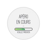 Tapis de souris rond imprim� ap�ro en cours