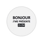 Tapis de souris rond imprim� bonjour 15cm