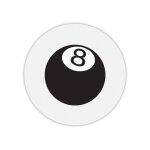 Tapis de souris rond imprimé boule billard 2 Tapis de souris rond imprimé boule billard 2