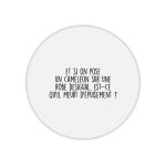 Tapis de souris rond imprim� cam�l�on