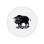 Tapis de souris rond imprim� chasse sanglier