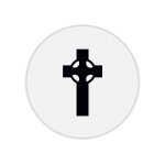 Tapis de souris rond imprim� croix celtique