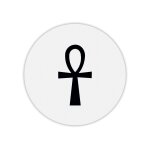 Tapis de souris rond imprim� croix �gyptienne