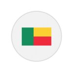 Tapis de souris rond imprim� drapeau b�nin