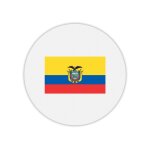 Tapis de souris rond imprim� drapeau equateur