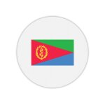 Tapis de souris rond imprim� drapeau erythr�e