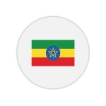 Tapis de souris rond imprim� drapeau ethiopie