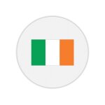 Tapis de souris rond imprim� drapeau irlande
