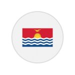Tapis de souris rond imprim� drapeau kiribati