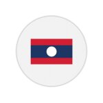 Tapis de souris rond imprim� drapeau laos