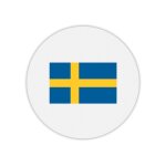 Tapis de souris rond imprim� drapeau su�de