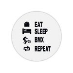 Tapis de souris rond imprim� eat sleep bmx