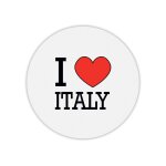 Tapis de souris rond imprim� i love italy