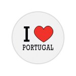 Tapis de souris rond imprim i love portugal