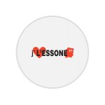 Tapis de souris rond imprim� j'aime l'essone