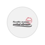 Tapis de souris rond imprim� m�tier passion assistant v�t�rinaire