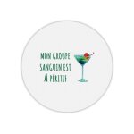 Tapis de souris rond imprim� a p�ritif