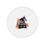 Tapis de souris rond imprim� pitbike dirt