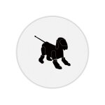 Tapis de souris rond imprim� robots chien