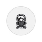 Tapis de souris rond imprim snowboard women