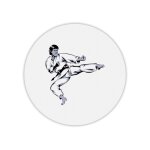 Tapis de souris rond imprim� sport jujitsuka