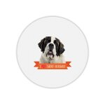 Tapis de souris rond imprim� st - bernard