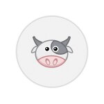 Tapis de souris rond imprim� vache cartoon