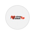 Tapis de souris rond j'aime les c�tes d'armor