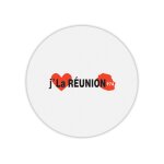 Tapis de souris rond j'aime la r�union