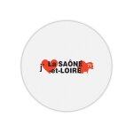 Tapis de souris rond j'aime la sa�ne et loire
