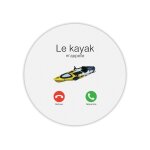 Tapis de souris rond le kayak m'appelle