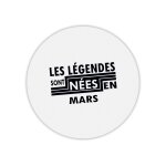 Tapis de souris rond l�gendes n�es en mars