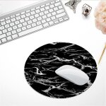 Tapis de souris rond en marbre, organisateur de tapis de souris de jeu antidrapant, dcor de maison ...