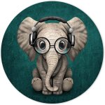 Tapis de souris rond, tapis souris pour ordinateur pc bureau portable, etanche surface lisse, base antidrapan ...