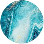 Tapis de souris rond, tapis souris pour ordinateur pc bureau portable, etanche surface lisse, base antidrapan ...