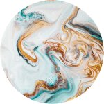 Tapis de souris rond, tapis souris pour ordinateur pc bureau portable, etanche surface lisse, base antid�rapan ...