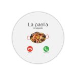 Tapis de souris rond la paella m'appelle