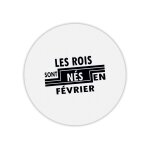 Tapis de souris rond roi n�s en f�vrier