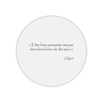 Tapis de souris rond urgan t�te bien pensante citation kaamelott