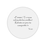 Tapis de souris rond yvain rabats ta casquette citation kaamelott