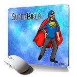 Tapis de souris souple super biker motard moto accessoire ergonomique heros pour ordinateur drole comics ...