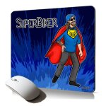 Tapis de souris souple super biker moto motard esthtique cadeau de noel accessoire pc fixe bande dessine ...